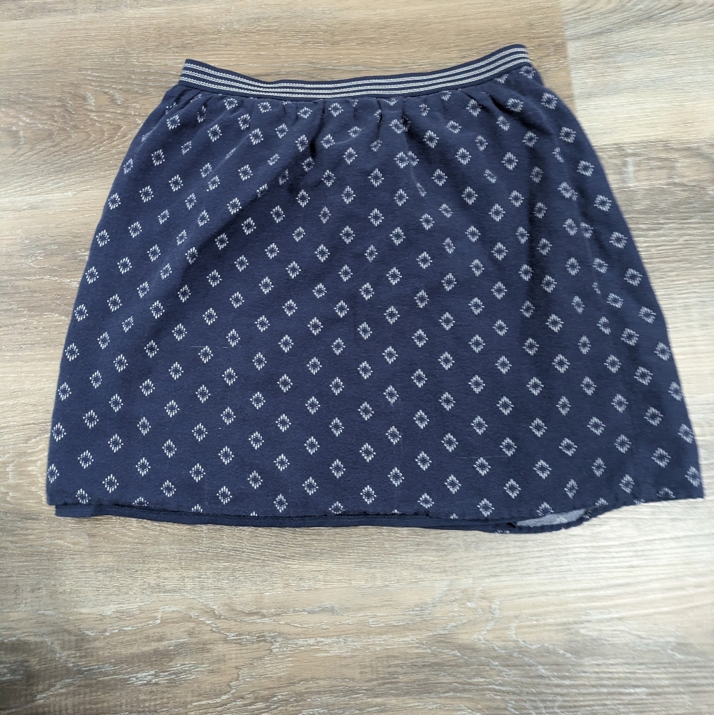 Old Navy Women's Navy Diamond-Print A-Line Skirt